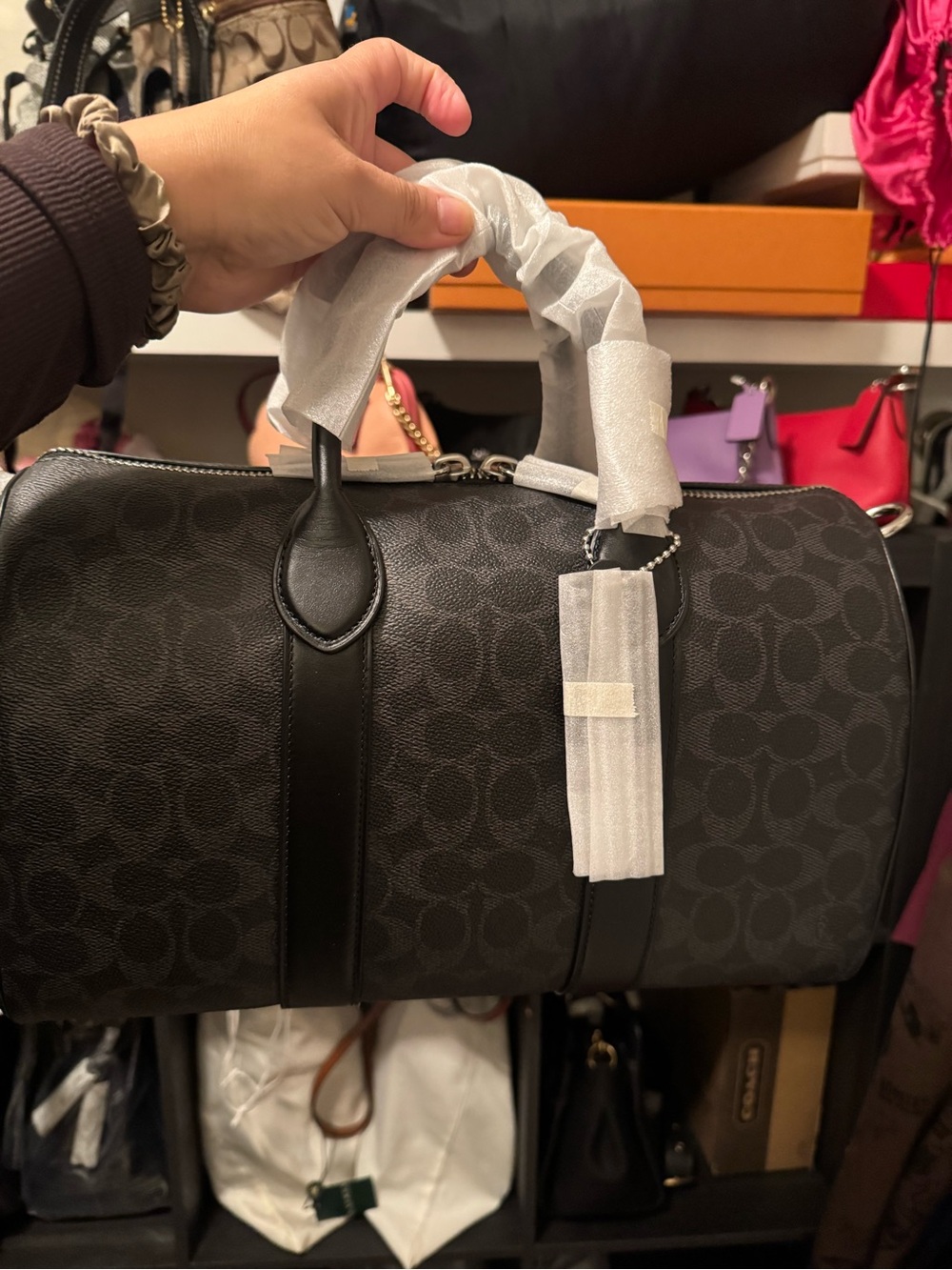 COACH Compass 35 Signature black print